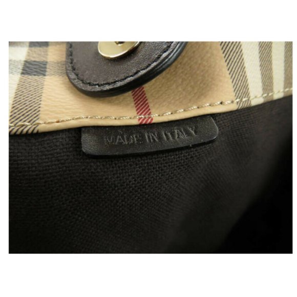 AUTH BURBERRY HAYMARKET CHECK CANTERBURY TOTE BAG - Picture 11 of 16